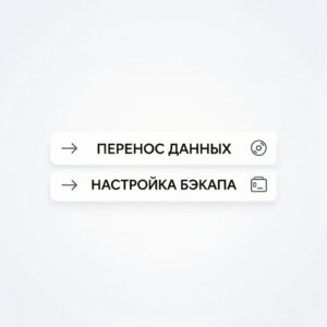 Перенос данных и настройка бэкапа